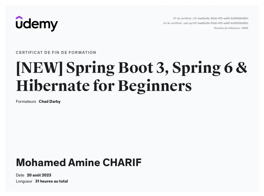 Spring Boot 3, Spring 6 & Hibernate for Beginners